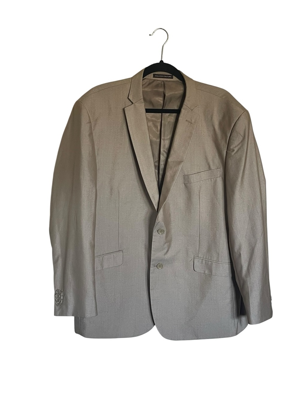 Men's Light Taupe Two-Button Blazer - Classic Notch Lapel